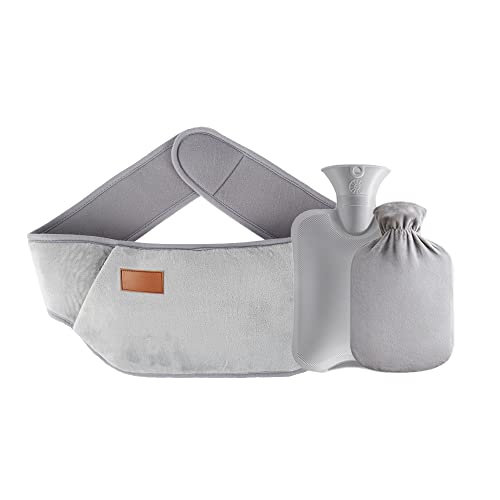 DAJASD Wärmflasche, Taille Wärmflasche, Wärmflaschengürtel aus Gummi, Wärmflaschen mit Weicher Taillen Abdeckung, Schmerzlinderung für Nacken,...
