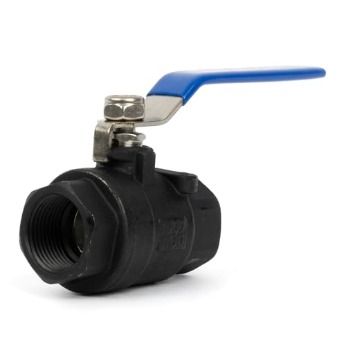 U.S. Solid 1" Ball Valve- Carbon Steel Full Port, 1000 WOG, Heavy Duty, Corrosion-Resistant, Female NPT for Water, Oil, Gas,Industrial & Home Use