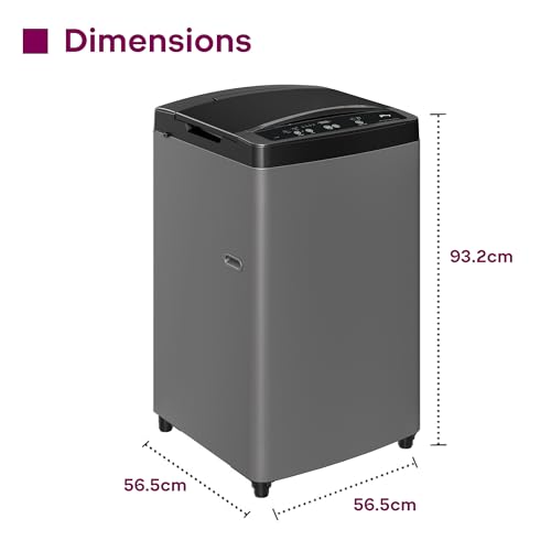 Image of Godrej 7.5 Kg 5 Star Rollercoaster Wash Tech, Fills Tub At ~0 Water Pressure, Strong Wash Waves, Steel Drum Fully Automatic Top Load Washing Machine (WTEON ALP 75 5.0 FDTN GPGR, Graphite Grey)