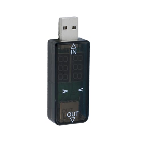 BRIIKPP USB電流電圧計 ディスプレイ 赤/青 1个装