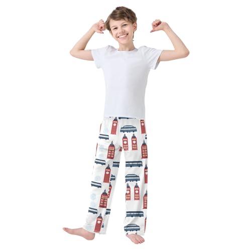 Big Ben Boys Long Pants Soft Trousers Elastic Waist Kids Lounge Bottoms with Pockets S-XL2