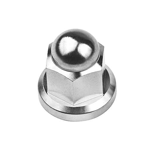 Image of Titanium M6 M8 M10 Dome Head Acorn Nuts for Bicycle Motorcycle Exhaust Pipe Car Pack of 6 (M8, Silver)