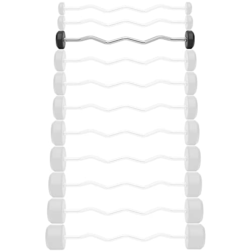Philosophy Gym Rubber Fixed Barbell for Strength Training