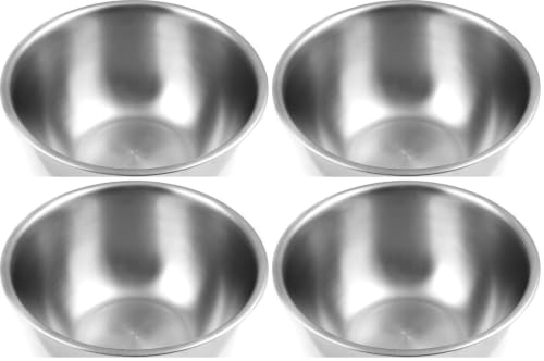 Image of Fox Run Brands 2.75-Quart Stainless Steel Mixing Bowl, 9 x 9 x 4 inches, Metallic (Pack of 4)