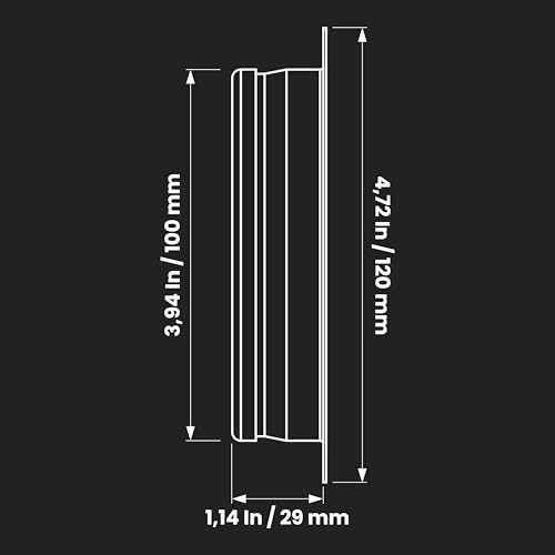 Repa Market 4'' Inch Metal Duct Connector Flange - Air Tight Vent Duct Collar - for Connecting Exhaust, Intake Flex and Straight Ducting - Heating, Cooling Universal HVAC Adapter - Home, Commercial