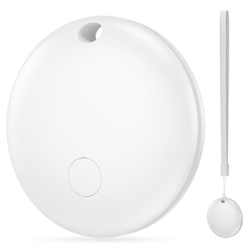 Air Android Smart Tag Blanco 1 Pack - Localizador Bluetooth Tracker Funciona con Apple Buscar y Google Find My Device, Rastreador GPS Impermeable para Llaves, Carteras y Maletas, Batería Reemplazable