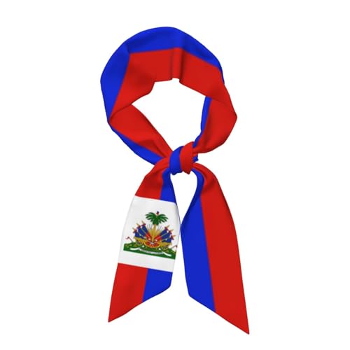 Women'S Fashion Scarf Haiti Haitian Flag Hair Satin Scarf Bandanas Headscarf Wrap Breathable Lightweight Neck Scarves For Handbag Accessories
