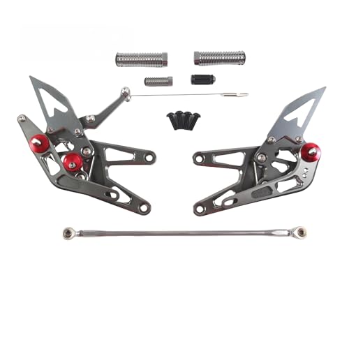 Repose-Pieds Moto YZF R6 Arrière Réglables CNC avec Grip Antidérapant et Ajustement Précis