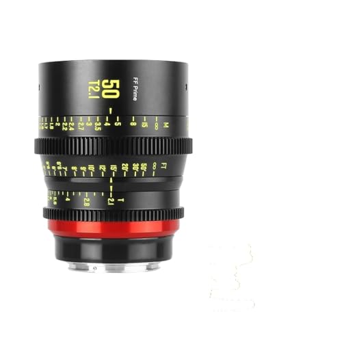 Lens, Lente de Cine de 16/24/35/50/85/105/135 mm T2.1/2.5/2.4, Compatible con Sistemas de cámara de Cine de fotograma Completo,for Camera(50mm,L-Mount)