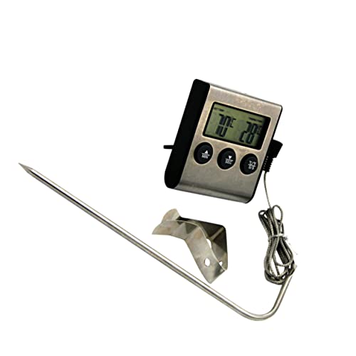 MUCKLILY 1Set BBQ Thermometer Kitchen Food Thermometer with Clip for Accurate Meat Measurement for Ovens Grills High Resolution Display