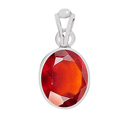 s kumar gems & jewels Original Certified 5.25/7.25/9.25 Ratti Hessonite Gemstone (Gomed Stone) Silver Pendant for Men and Women-picture-23