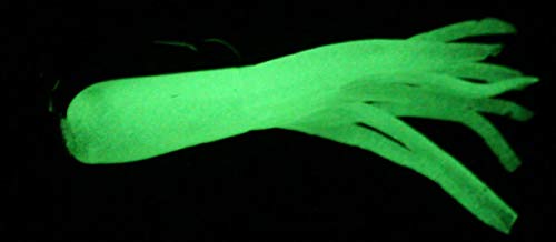 Soft Plastic Baits - 40 pk 1.5" - Glow Pearl Crappie Fishing Tubes Jig Skirts Bluegill Perch For Fishing by Alina Natetkova