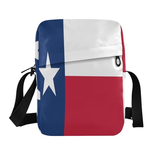 Texas State Flag Blue Red men's messenger bag shoulder bag men Casual Purse Adjustable Strap for Travel outdoor sports