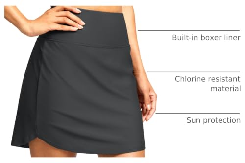 Image of Viodia Women's 18 inch /20 inch Long Swim Skirt High Waisted Modest Swimsuits Skirt Bathing Suit Tummy Control Swim Bottoms