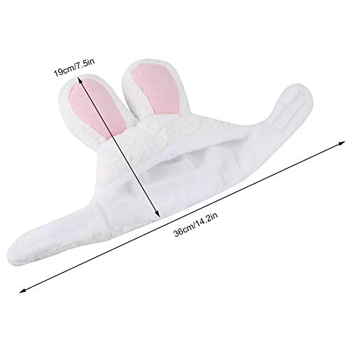 ciciglow Hasenohren für Katzen, süßes Kostüm, Plüsch-Kaninchenmütze für Katzen und kleine Hunde, Welpen, Partykostüm, Halloween-Zubehör, Kopfbedeckung