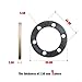 E-for Bike & Electric Scooter Brake Disc Spacer Washer Gasket, 6 Holes, Aluminum Alloy with Stainless Steel Bolts, 2mm/2.5mm/4mm/5mm Thickness, 44mm for BCD, 55mm Size(2.5mm)