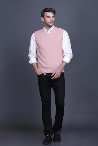 Image of V Neck Cotton Half Sweater for Man Winter Wear - Pullover Sweater for Men