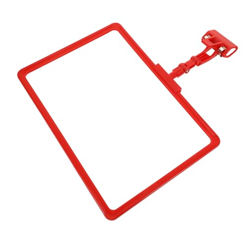 KICHOUSE Marco De Identificación Del Marco De Visualización Portaetiquetas Para Estantería Titular De La Señal De La Plataforma -on Soporte De Titular Rojo Imán