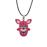 KHBKFW Fnaf Necklace Pendant Enamel Friendship Fnaf Necklaces Jewelry for Kids Fans, Red