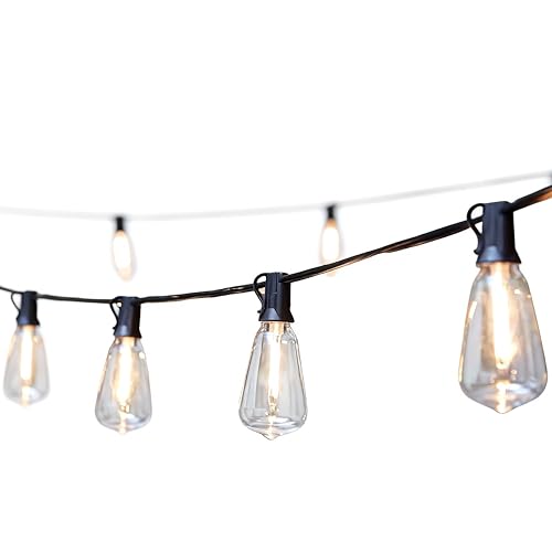 Luces LED tipo Edison negro para exteriores 16ct