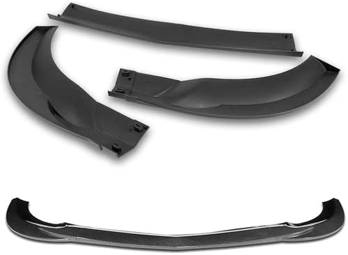 3 Pieces Front Bumper Lip Spoiler Splitter Side Body Kit Trim Protection Compatible with 2008-2011 Mercedes-Benz C300 C350 Sedan W204, 2009 2010 (Painted Carbon Style)