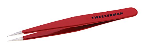 Tweezerman Stainless Steel Point Tweezer, Signature Red