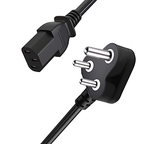 TECHX Power Cord 5M 16Feet Replacement Black Power Cable, India Plug