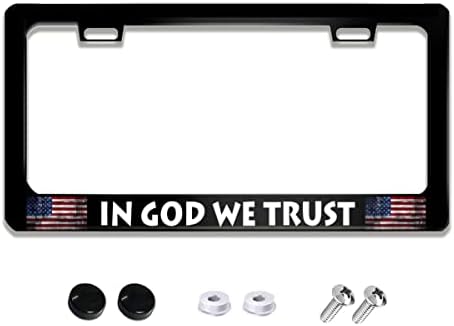 3D American Flag License Plate Frame – Black Silicone, Universal Fit For Cars, Trucks, SUV