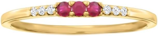 Gold Plated 925 Sterling Silver Natural July Birthstone Ruby Gems...