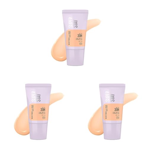 Image of Maybelline New York Super Stay Lumi Matte Liquid Foundation, 120 (Pack of 3)
