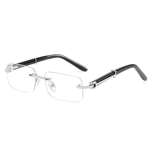 Lunettes de soleil carrées sans monture pour homme afin d'affirmer un style hip hop unique