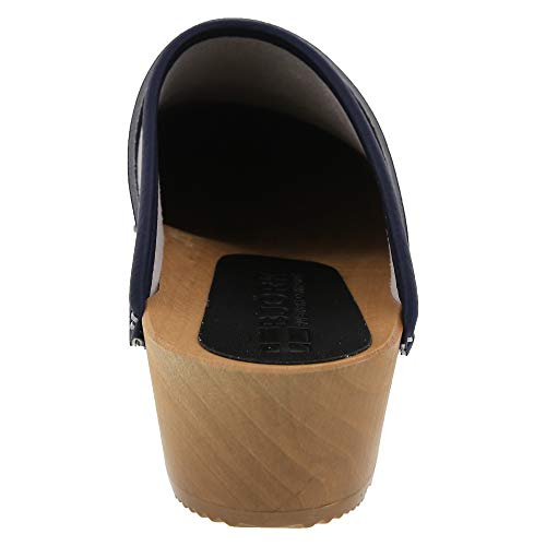 Image of Bjork Maja Wood Open Back Leather Clogs