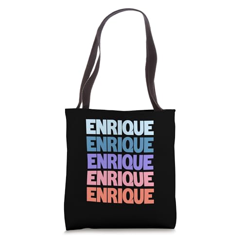 Funny Modern Repeated Text Design Enrique Tote Bag miniatura 1
