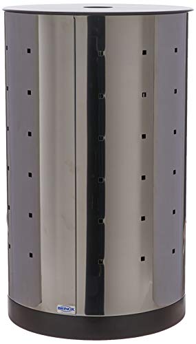 Cesto P/roupas C/rodizios/fundo Plastico Brinox Decorline Lixeiras Aço Inox