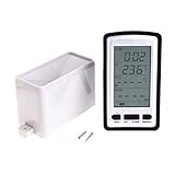 ワイヤレス雨量計雨量計屋内屋外デジタル温度計気象台降雨統計レコーダー