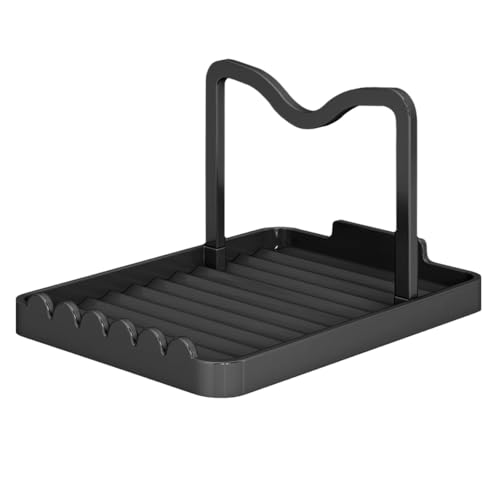 Supporto Coperchio e Cucchiaio, Porta Coperchi di Pentola Impermeabile con Design a Tacca e Dente di Sega, Organizer per Coperchio di Pentole, Spatole, Cucchiai e Altri Utensili da Cucina