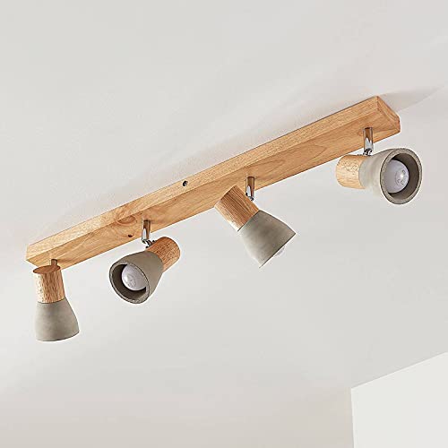 LED Plafonnier en béton 'Filiz' (Scandinave) en Gris en Pierre e. a. pour Chambre à coucher (à 4 lampes, E14) | Luminaire Plafonnier, Lampe Plafond, Eclerage Plafond, Eclairage Interieur - Image 8