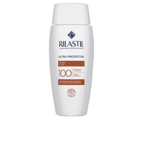 Rilastil Sun System Ultra 100-Protector Solar SPF50+, Fotoprotector Facial para Pieles Muy Sensibles, Resistente al Agua y Muy Alta Fotoprotección - 50 Ml
