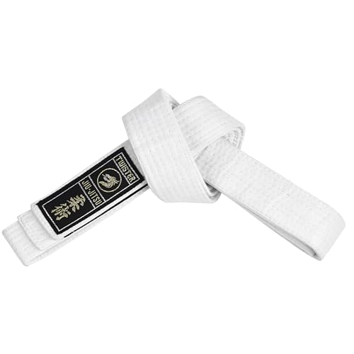 Twister Jiu Jitsu BJJ Belt 1.5” Wide for Men Women Adults | Premium Cotton with Woven Patch | 8 Row Stitching |