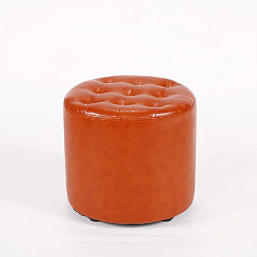 Taburete pequeño de piel sintética otomano para dormitorio B 28cm 2