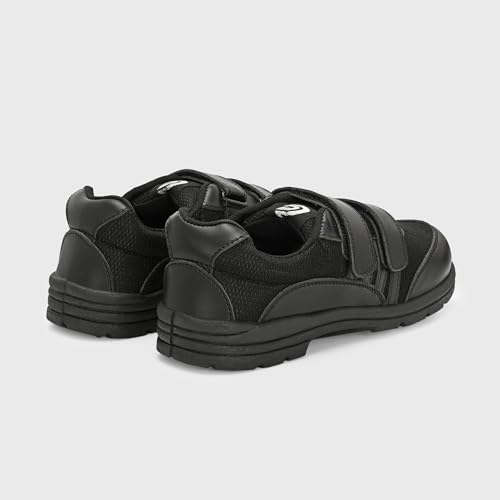 Image of Centrino Unisex-Child Uniform Dress Shoe| School Shoes | Soft Cushioned Memory Foam Heel Pad Support | Anti Bacterial Insole | Kid's | Boy's | Girl's | Children |Uniform Shoes | Lightweight | Velcro |Easy Wear & Care| Formal Shoes | Non-Marking Sole | Padded Textured Heel Grip Lining | Breathable | All Day Comfort (8124)