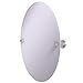 Allied Brass TA-91 Frameless Oval Tilt Beveled Edge Wall Mirror, Satin Chrome