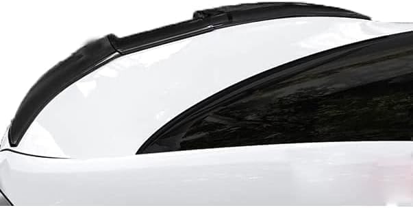 PAREKS Car Tail Wing for BMW M4 F82 Coupe (4seats) 2014 2015 2016 2017 2018 2019 2020,Rear Roof Spoiler Rear Trunk Roof Spoiler Car Accessories,A-Black