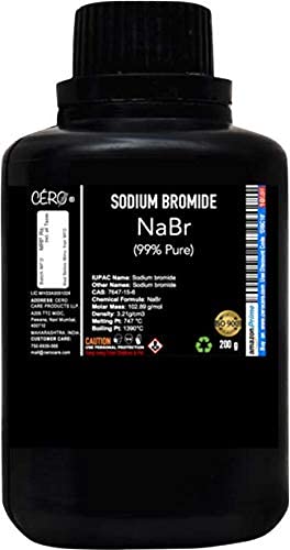 CERO ® SODIUM BROMIDE 99% Pure [NaBr] CAS: 7647-15-6 (200gm) (B09F3MHZPK) Amazon Price History, Amazon Price Tracker