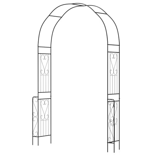 Moccha 7.9 FT Garden Arch Trellis, Metal Pergola Arbor for