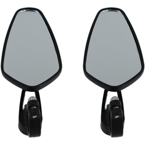Image of 7 /8 inch Motorcycle Mirrors,Bar End Rear View Mirrors Compatible with Honda Grom,Ducati, Suzuki,Yamaha, Kawasaki and More (RED) (BLACK)