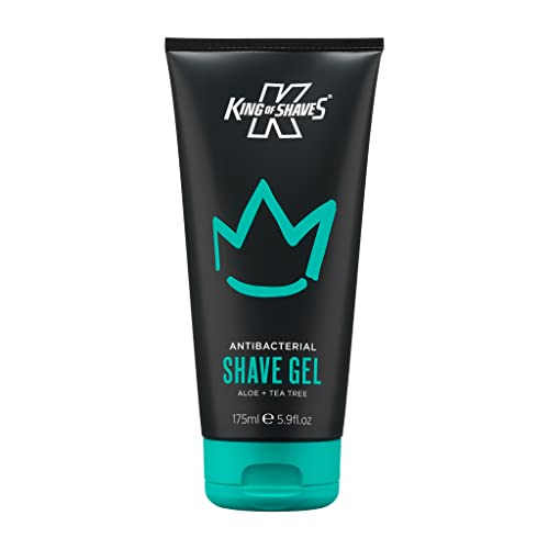 King of Shaves AlphaGel Gel de afeitado para pieles sensibles, antibacteriano, limpieza activa, 150 ml