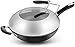 wok Panoramique en acier inoxydable domestique, non joué, fonte non rouille, wok, cuisinière à induction, pot de cuisine