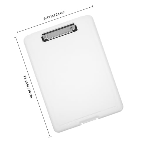 Boîte de rangement porte-document en plastique avec pince classeur - 2