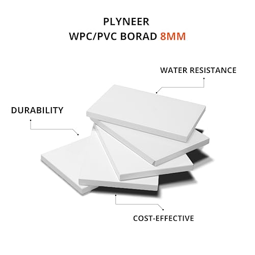 Image of Plyneer WPC Board - Sustainable, Durable Wood Plastic Composite for Furniture, Construction & Interior Design (8mm)-8ft x 4ft